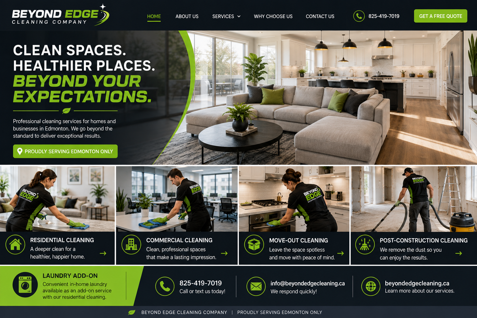 Beyond Edge Cleaning Company professional cleaning services in Edmonton